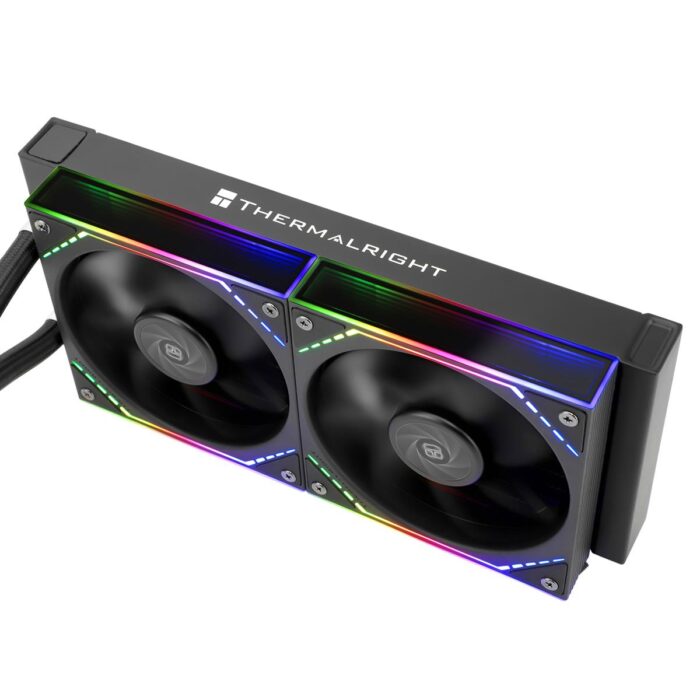 Thermalright Frozen Infinity 240 Black Liquid CPU Cooler, Double PWM Fans with 2000RPM, Desktop CPU AIO Cooler, for AM4/AM5 & Intel LGA1150/1151/1200/2011/1700/1851, Infinity Mirror PC CPU Water Cooler - Image 4