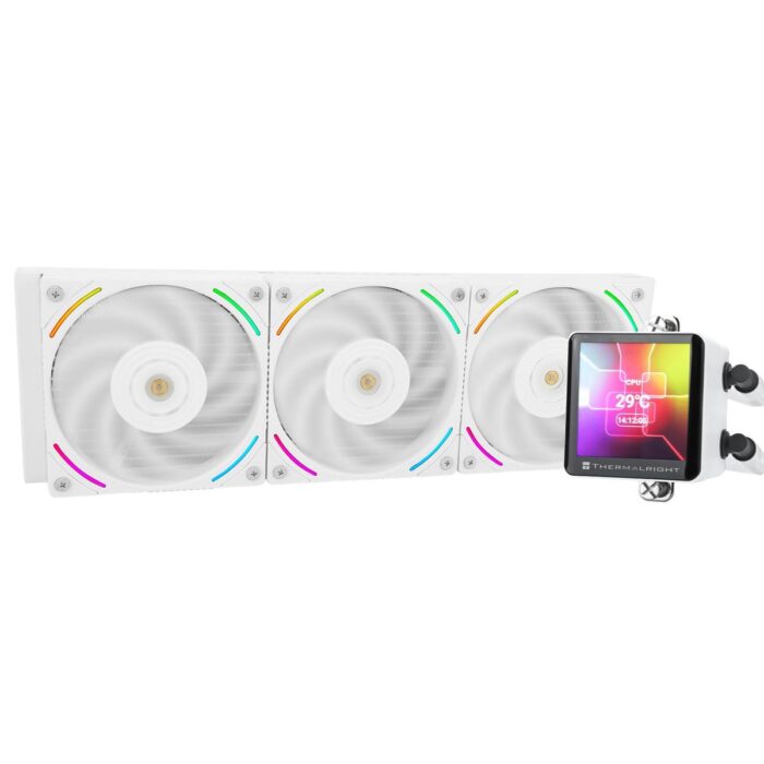 Thermalright Frozen Vision 360 White Liquid CPU Water Cooler with 12cm PWM Fan, 2.88-inch Square Image IPS LCD Display, Computer CPU Water Cooling for AMD/AM4/AM5, Intel 1700/1150/1151/1200/2011 - Image 2