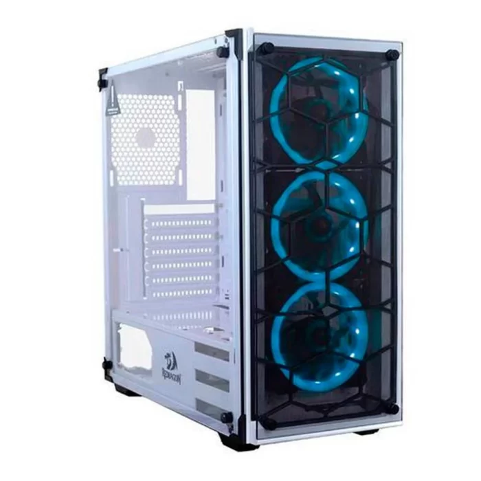Redragon GC606 Wheel Jack White RGB Gaming PC Case Cabinet, Mid Tower, Glass Front and Side (White) - Image 2