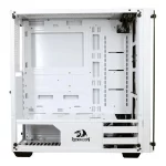 Redragon GC606 Wheel Jack White RGB Gaming PC Case Cabinet, Mid Tower, Glass Front and Side (White) - Image 3