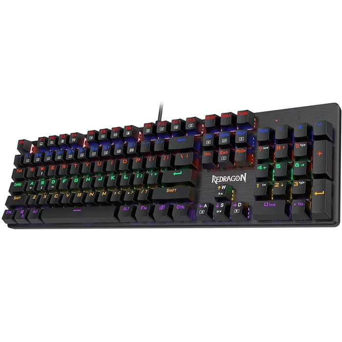 Redragon K551-BA RGB (RGB Keys) Mechanical Wired Gaming Keyboard RGB LED Backlit With Blue Switches (104 Keys, Black) & M607 Gaming Mouse (2 in 1 Mechanical Combo) - Image 2