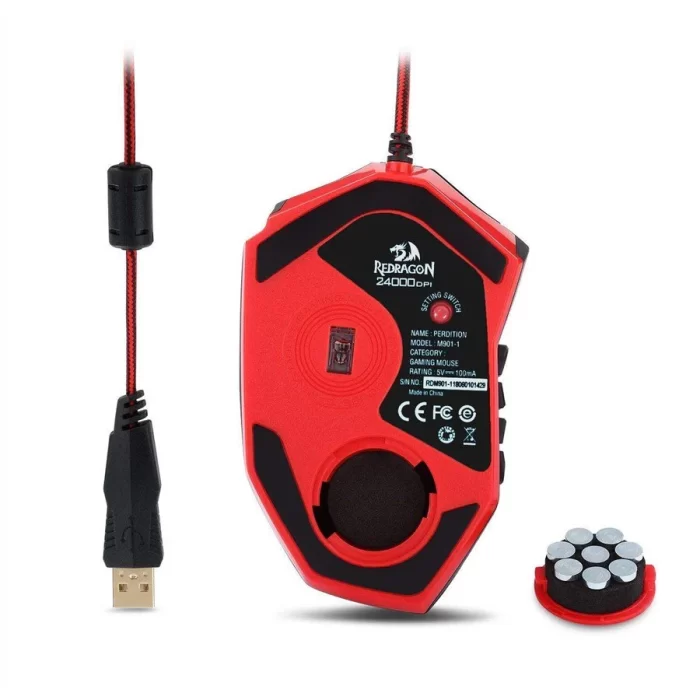Redragon M901-1 PERDITION 2 24000 DPI MMO RGB Gaming Mouse - Image 3