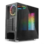 Redragon GC608 Steel Jaw Pro Gaming PC Tempered Glass Front Side, 2 x RGB Fan, Micro ATX Desktop Chassis - Image 4