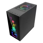 Redragon GC608 Steel Jaw Pro Gaming PC Tempered Glass Front Side, 2 x RGB Fan, Micro ATX Desktop Chassis - Image 2