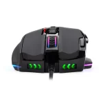 Redragon M801 Sniper Gaming Mouse LED RGB Backlit MMO 9 Programmable Buttons Mouse with Macro Recording Side Buttons Rapid Fire Button 16000 DPI for Windows PC Gamer (Wired, Black) - Image 2