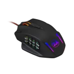 Redragon M908 Impact RGB LED MMO Gaming Mouse with 12 Side Buttons, Optical Wired Ergonomic Mouse with Max 12,400 DPI, High Precision, 18 Programmable Macro Shortcuts, Comfort Grip, Black - Image 2
