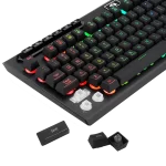 Redragon K513 RGB Membrane Gaming Keyboard, Standard 104 Keys Linear Mechanical-Feel Keyboard w/ 5 Extra On-Board Macro G Keys, Dedicated Media Control, Solid Metal Top Case - Image 6