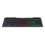 Redragon K513 RGB Membrane Gaming Keyboard, Standard 104 Keys Linear Mechanical-Feel Keyboard w/ 5 Extra On-Board Macro G Keys, Dedicated Media Control, Solid Metal Top Case
