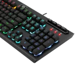 Redragon K513 RGB Membrane Gaming Keyboard, Standard 104 Keys Linear Mechanical-Feel Keyboard w/ 5 Extra On-Board Macro G Keys, Dedicated Media Control, Solid Metal Top Case - Image 4