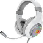 Redragon Hylas H260W RGB Gaming Headset with Microphone, Wired, Compatible with PS4, PS5, PC and Laptops (White)
