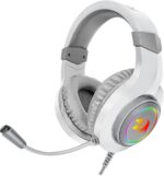 Redragon Hylas H260W RGB Gaming Headset with Microphone, Wired, Compatible with PS4, PS5, PC and Laptops (White)