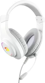 Redragon Hylas H260W RGB Gaming Headset with Microphone, Wired, Compatible with PS4, PS5, PC and Laptops (White) - Image 3