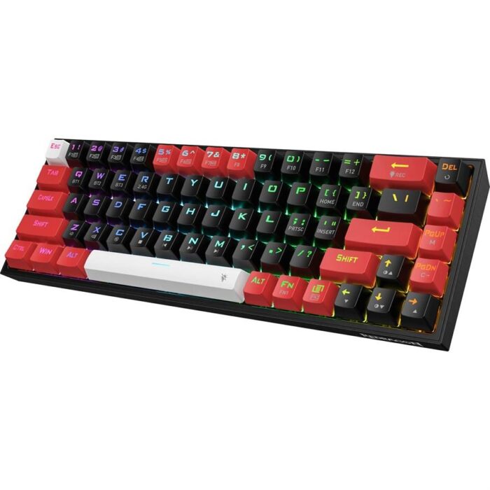 Redragon Castor Pro K631 65% 3-Mode Wireless RGB Gaming Keyboard, 68 Keys Hot-Swappable Compact Mechanical Keyboard w/Hot-Swap Free-Mod PCB Socket, Linear Red Switches - Image 2