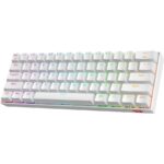 Redragon Draconic K530 Pro RGB Wireless 60% Compact Mechanical Gaming Keyboard - White - Tactile Brown Switches