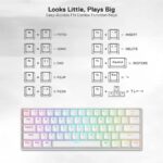Redragon Draconic K530 Pro RGB Wireless 60% Compact Mechanical Gaming Keyboard - White - Tactile Brown Switches - Image 3