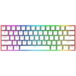Redragon K630 Dragonborn 60% Wired RGB Gaming Keyboard, 61 Keys Compact Mechanical Keyboard with Tactile Brown Switch, Pro Driver Support, White