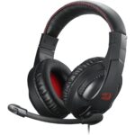 Redragon H211 Cronus Black Wired Gaming Headset, Stereo Surround Sound, Noise-Canceling Microphone, Dynamic RGB Backlight, 40 mm Drivers, Over-Ear Headphones Works for PC/PS5/XBOX/NS