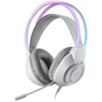 Redragon H231 Scream Wired Gaming Headset, Stereo Surround Sound, 40mm Drivers, Leather Foam Ear Pads, Noise-Canceling Microphone, Multi-Platforms Headphone, Works with PC/PS4/5/NS/Xbox-One, White
