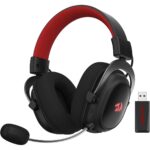 Redragon H510 Zeus Pro 3-Mode RGB Wireless Gaming Headset - 7.1 Surround Sound, 53MM Audio Drivers in Memory Foam Ear Pads w/ Durable Fabric Cover, Multi Platforms Headphone, USB Powered for PC/PS4/NS