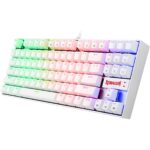 Redragon K552 Kumara Mechanical Gaming Keyboard, 60% Compact 87 Key Kumara Wired Cherry MX Blue Switches Equivalent for Windows PC Gamers, RGB Backlit White
