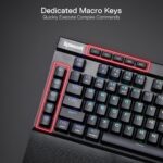 Redragon K587 Magic-Wand Pro TKL RGB 3-Mode Wireless Mechanical 87 Keys Gaming Keyboard, 9 Dedicated Macro Keys, Media Control w/Detachable Wrist Rest, Hot-Swap Linear Red Switches - Image 5