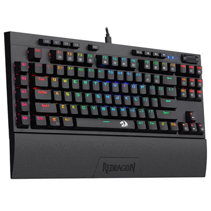 Redragon K588 Broadsword RGB Mechanical Gaming Keyboard with Wrist Rest (Black) - Image 4