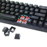 Redragon K628 Pollux Pro 75% 3-Mode Wireless RGB Gaming Keyboard, 78 Keys Hot-Swappable Compact Mechanical Keyboard w/Hot-Swap Free-Mod PCB Socket, Dedicated Arrow Keys & Numpad, Black, Red Switches - Image 4