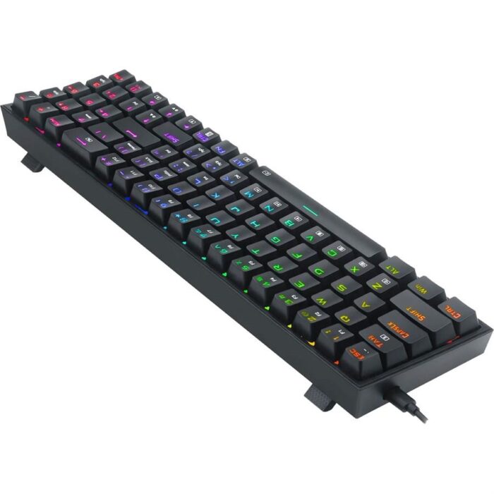 Redragon K628 Pollux Pro 75% 3-Mode Wireless RGB Gaming Keyboard, 78 Keys Hot-Swappable Compact Mechanical Keyboard w/Hot-Swap Free-Mod PCB Socket, Dedicated Arrow Keys & Numpad, Black, Red Switches - Image 3