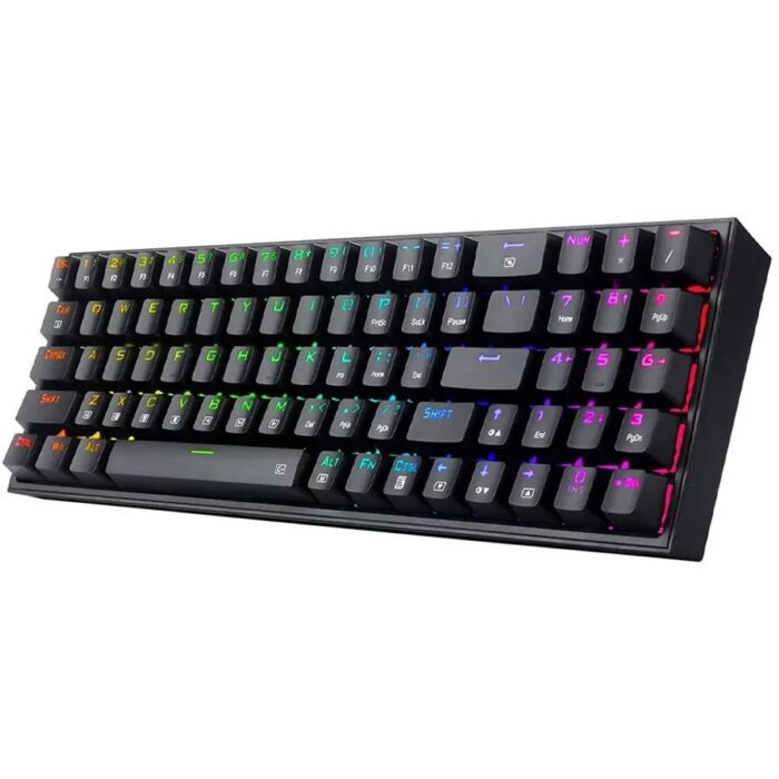 Redragon K628 Pollux Pro 75% 3-Mode Wireless RGB Gaming Keyboard, 78 Keys Hot-Swappable Compact Mechanical Keyboard w/Hot-Swap Free-Mod PCB Socket, Dedicated Arrow Keys & Numpad, Black, Red Switches - Image 2