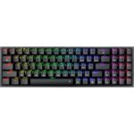 Redragon K628 Pollux Pro 75% 3-Mode Wireless RGB Gaming Keyboard, 78 Keys Hot-Swappable Compact Mechanical Keyboard w/Hot-Swap Free-Mod PCB Socket, Dedicated Arrow Keys & Numpad, Black, Red Switches