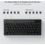 Redragon K632 Horus Mini Pro Wireless RGB Mechanical Gaming Keyboard, 5.0 BT/2.4 GHz/Wired Three Modes 60% Ultra-Thin Low Profile BT Keyboard w/Dedicated Media Control & Linear Red Switches, Black - Image 3