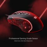 Redragon M612 Predator RGB Gaming Mouse, 8000 DPI Wired Optical Mouse with 11 Programmable Buttons & 5 Backlit Modes, Software Supports DIY Keybinds Rapid Fire Button, Black - Image 2