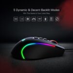 Redragon M612 Predator RGB Gaming Mouse, 8000 DPI Wired Optical Mouse with 11 Programmable Buttons & 5 Backlit Modes, Software Supports DIY Keybinds Rapid Fire Button, Black - Image 3