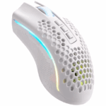 Redragon M808 Storm Pro Wireless Gaming Mouse, RGB Honeycomb Form, 16,000 DPI Optical Sensor, Programmable Macro Buttons, Precise Registration, White - Image 2
