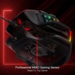 Redragon M811 Aatrox MMO Gaming Mouse, 15 Programmable Buttons Wired RGB Mouse w/Ergonomic Natural Grip Build, 10 Side Macro Keys, Software Supports DIY Keybinds & Backlit - Image 4