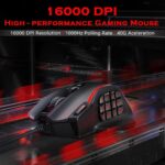 Redragon M901-K-2 Perdition 4 Wired Gaming Mouse, MMO Gaming Mouse UP 16,000 DPI, 16 Macro Programmable Buttons, RGB Gaming Mouse with 12 Side Buttons, 8x 2.4g Weight Tuning for PC Laptop MOBA FPS, Black - Image 4