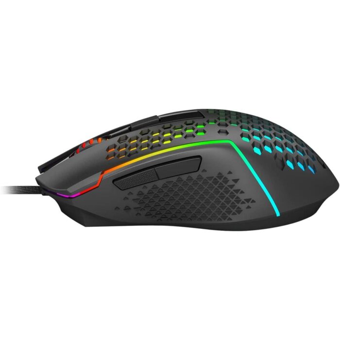 Redragon M987-K Reaping Gaming Mouse, Lightweight 55g Honeycomb RGB Backlit Wired 6 Buttons Programmable with 12400 DPI, Black - Image 4