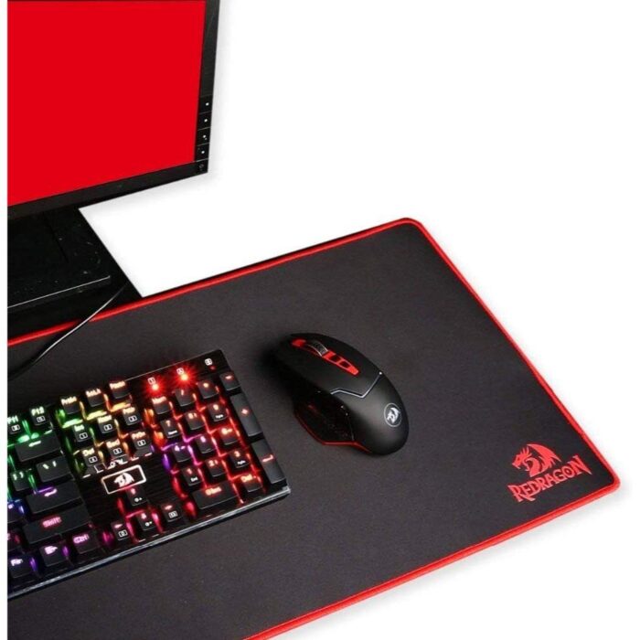 Redragon P003 Suzaku Huge Gaming Mouse Pad Mat, with Special-Textured Surface, Silky Smooth, Non-Slip Backing, Waterproof Surface, Stitched Edges, 31.50 x 11.81 x 0.12 inches - Image 2