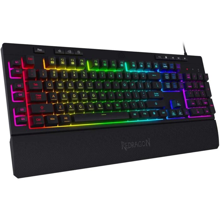 Redragon K512 Shiva RGB Membrane Gaming Keyboard - Black - Image 2