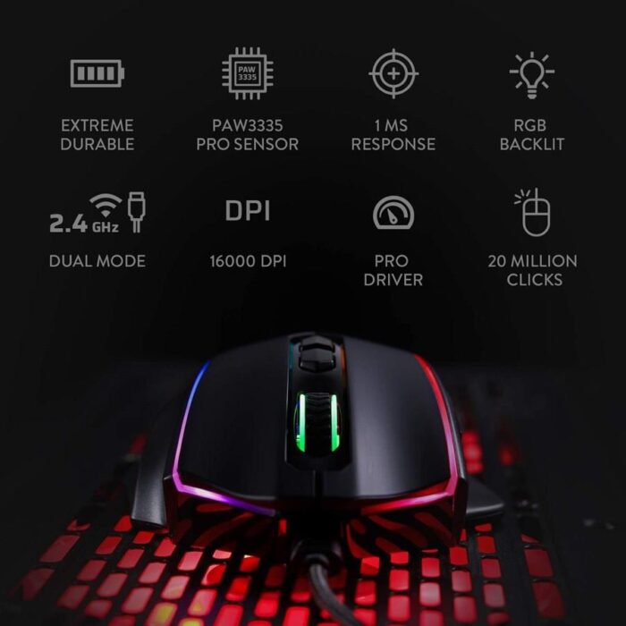 Redragon Vampire Elite M686 RGB Wireless Gaming Mouse - Image 4