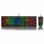 Redragon K582-BA Wired Mechanical Gaming Keyboard & M711 Cobra Gaming Mouse Combo, 10,000DPI, 7 Programmable Buttons, RGB LED Backlit Keyboard Mouse Set for PC, Laptop, Computer