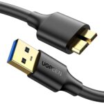 Ugreen Micro USB 3.0 Cable USB 3.0 Type A Male to Micro B Cord Compatible with Samsung Galaxy S5 Note 3 Camera Hard Drive and More (1M)