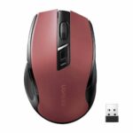 Ugreen Wireless Mouse, Ergonomic Mouse Bluetooth 5.0 & USB 2.4G - Red