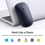Ugreen PC Mouse Wireless Quiet With 4000 DPI, 2.4GHz Connection, 18 Months Battery Life, USB Wireless Mouse Compatible With Laptop Computer Windows 11 macOS Linux (Black) - Image 2