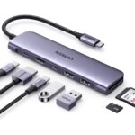 Ugreen Revodok 1071 USB-C Hub for Laptop 7-in-1 Dock 4K HDMI, 100W PD Charging, USB-C & 2 USB-A 5Gbps Data Ports, SD/TF Card Reader for MacBook Pro/Air, iPad Pro, XPS, Thinkpad