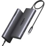 Ugreen Revodok Pro 210 Docking Station 10-in-1 USB-C Dock Dual HDMI 4K@60Hz Single 8K@30Hz 100W PD 5Gbps USB C and USB A Data Ports Gigabit Ethernet, SD/TF Card Reader USB Hub Compatible for HP, Dell