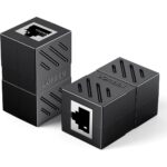 Ugreen RJ45 Coupler, Ethernet Extender 1000Mbps in Line Coupler Cat7 Cat6 Cat5e Cable Connector Ethernet Adapter Female to Female Black