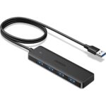 Ugreen USB 3.0 Hub, 4 Ports USB A Splitter Ultra-Slim USB Expander for Mouse, Keyboard, Flash Drive, U Disk, Printer Compatible with Laptop, Desktop PC, Xbox, PS5, and More, 0.6m
