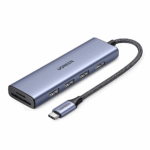 Ugreen CM511 USB-C Multifunction 6-in-1 Adapter, HDMI Hub Adapter, 3x USB-A 3.0, SD/TF