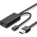 Ugreen USB Extension Cable USB 3.0 Male to Female Active Repeater Cable with Signal Amplifier Repeater for Printers WiFi Antenna Playstation HTC Vive Keyboard Game Console (5M)